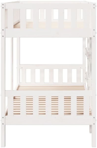 vidaXL Etagenbett Weiß 90x190 cm Massivholz Kiefer 3308605 Bild 6