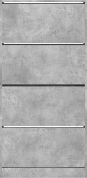vidaXL Schuhschrank mit 4 Klappen Betongrau 80x21x163,5 cm 3214367 Bild 6