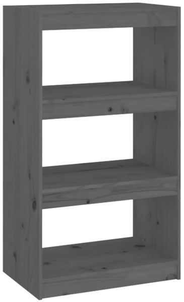 vidaXL Bücherregal/Raumteiler Grau 60x30x103,5 cm Massivholz Kiefer 808165 Bild 2