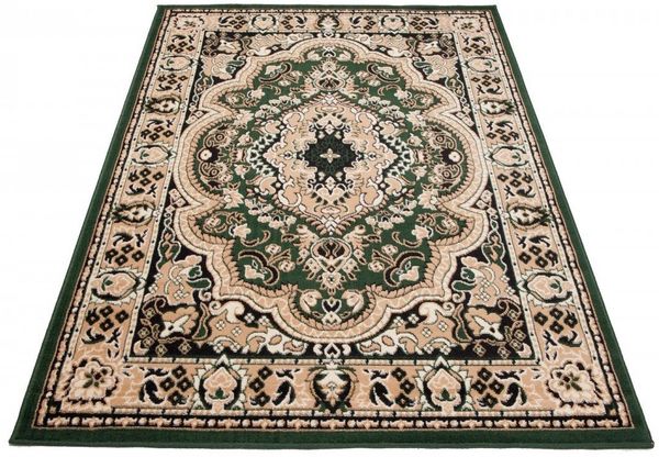 Mazovia Orientteppich Orientalisch Vintage Teppich Kurzflor Wohnzimmerteppich Grün, 80x150 cm, Fußbodenheizung Bild 4