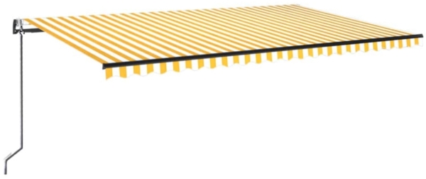 vidaXL Markise Automatisch Einziehbar 500x300 cm Gelb & Weiß 3069148