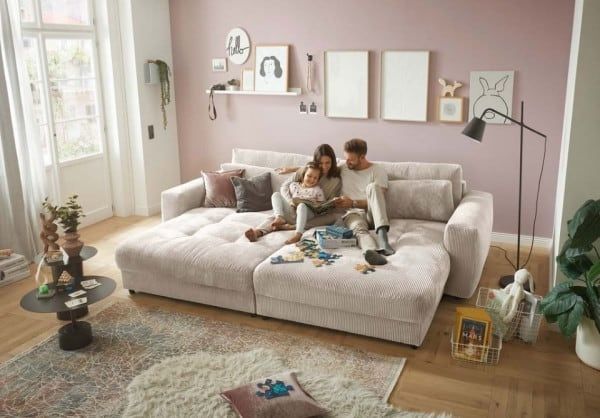XXL Loveseat Barura - Dein neuer Lieblingsplatz in Cord-Stoff