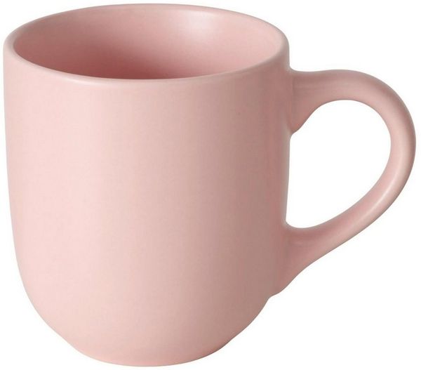 BOLTZE GRUPPE GmbH Tasse Kaffeetasse PASTELL, Ø 8,5 cm, Pastellrosa, 1-tlg, Steinzeug, spülmaschinen- und mikrowellengeeignet