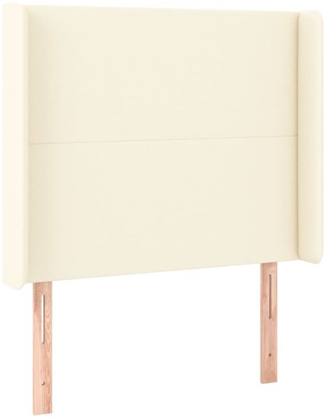 vidaXL Polsterbett mit Matratze & LED Creme 90x200 cm Kunstleder [3139243] Bild 7
