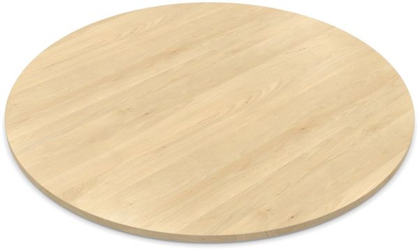 Dekor Spanplatte 19mm Tischplatte rund melaminharzbeschichtet Mandal Ahorn natur mit ABS Kante - Größe 100 x 100 cm - Höhe 1,9 cm - Farbe Mandal Ahorn Natur