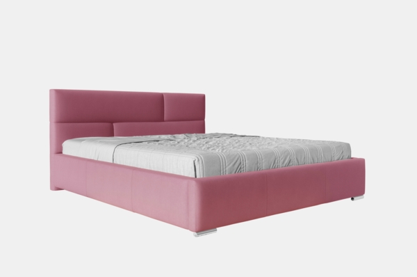 99rooms Narcisa Polsterbett Velours JASMINE Lila 200x200 cm mit Bettkasten Bild 3