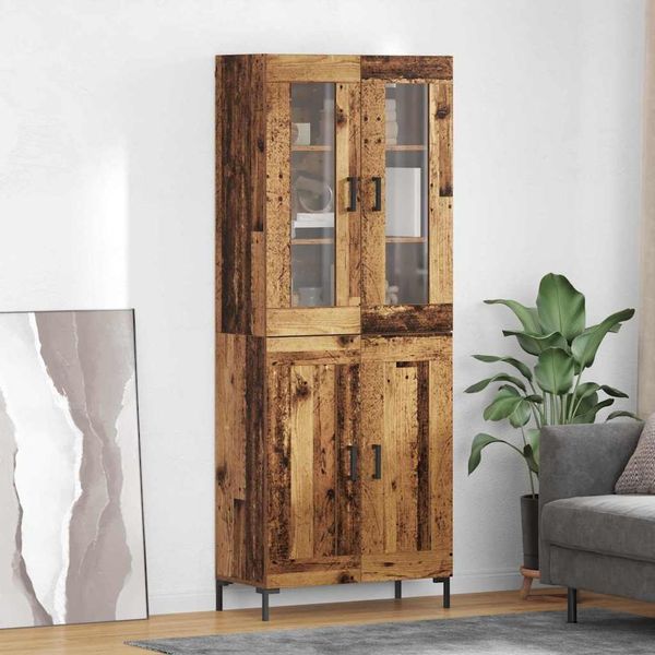 vidaXL Highboard 2 pcs Altholz Holzwerkstoff 3415654