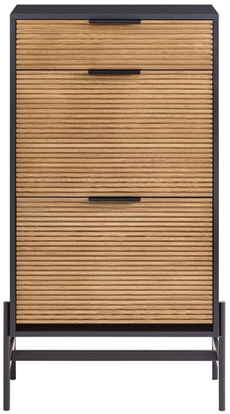 SoBuy HFSR03-SCH Schuhbank, MDF, Papierfurnier, Helle Eiche, 64 x 115 x 40 cm