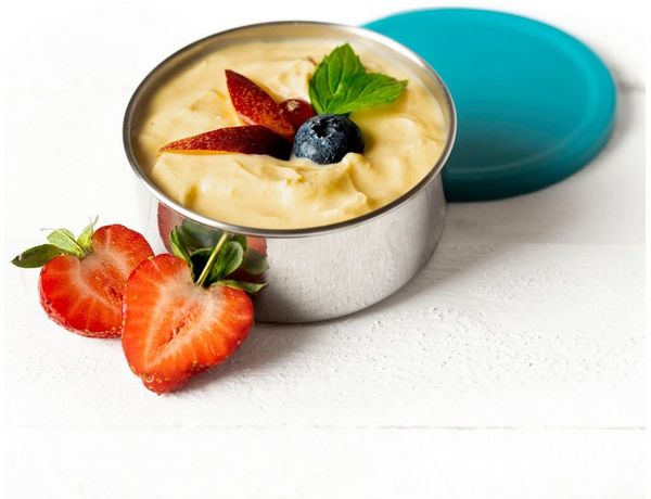 LEKKABOX Lunchbox Auslaufsichere Edelstahldose, 180ml - Joghurt, Dressing & Obst To Go, Wasserdicht transportiert – Joghurt, Obst und Dips sicher mitnehmen