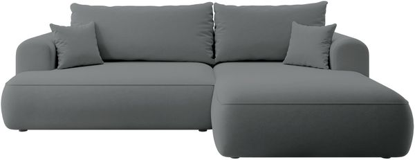 Selsey Sofa Ecksofa Eckcouch Schlafsofa Couch Mit Stauraum Schlaffunktion Pflegeleicht Polyurethanschaum L Form Rechts OVO Dunkelblau Veloursoptik Castel