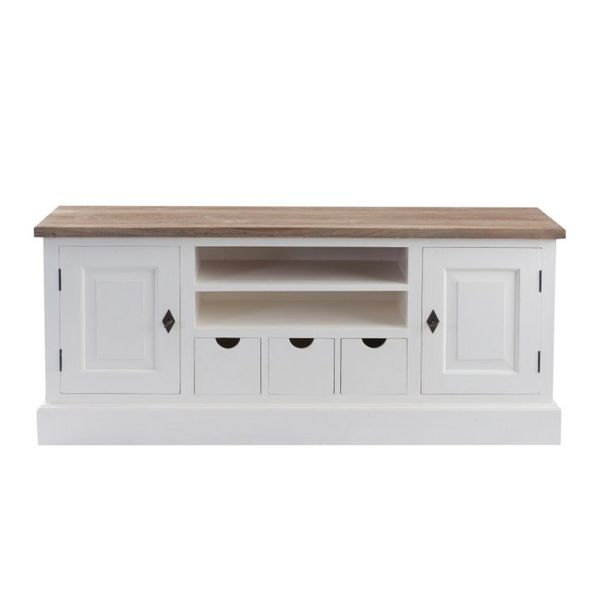 Dekoria TV-Board Brighton 150x40x65cm white&natural