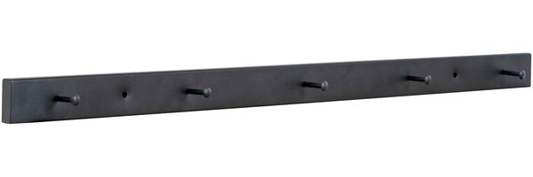 Garderobenhaken >Vita< in Schwarz, Stahl - 4x4x70cm (BxHxT)