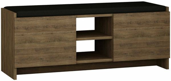 Dmora Schuhschrank Axar, Schuhregal, Mehrzweck-Eingangsgarderobe, Möbel für Schuhe, 110x37h43 cm, Eiche