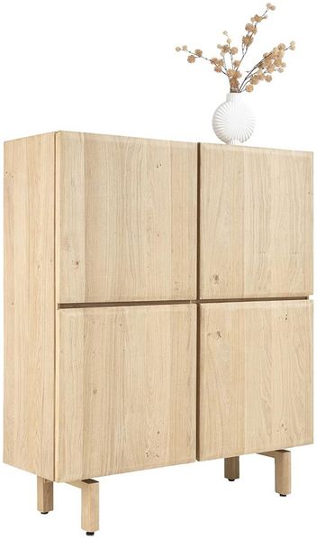 Highboard Azulo, Holz, Holzfarben, 120 x 140 x 42 cm