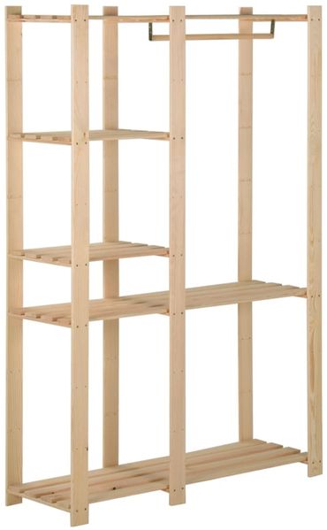vidaXL Kleiderständer 110x38x170 cm Massivholz Kiefer 327324