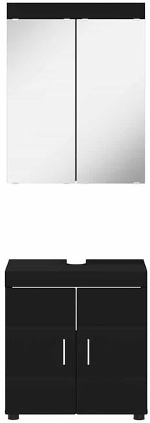 vidaXL Badezimmermöbel-Set TULUM 2 pcs Schwarz 60 x 34 x 63 cm 3398015 Bild 8