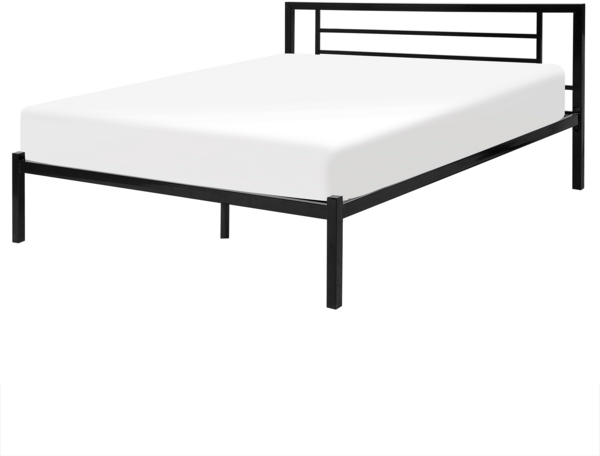 Metallbett schwarz Lattenrost 160x200 cm CUSSET