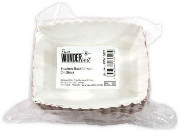 Frau WUNDERVoll Muffinform Kuchen Backformen 24 Stück, rosa, weiße Punkte, (24-tlg)