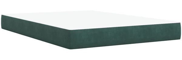 vidaXL Boxspringbett mit Matratze Dunkelgrün 140x190 cm Samt 3286309 Bild 6