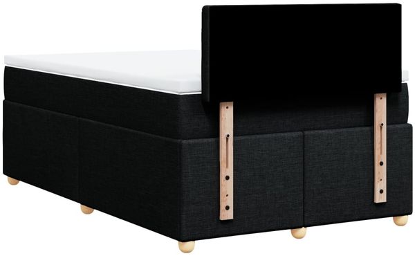 vidaXL Boxspringbett mit Matratze Schwarz 120x200 cm Stoff 3288963 Bild 8