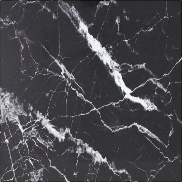 vidaXL Tischplatte Schwarz 60x60 cm 6 mm Hartglas in Marmoroptik 322271