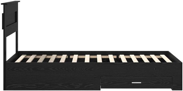 vidaXL Bettrahmen Schwarz Eichen-Optik 100 x 200 cm Holzwerkstoff 3410020 Bild 8