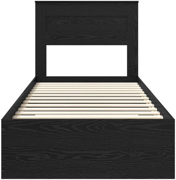 vidaXL Bettrahmen Schwarz Eichen-Optik 100 x 200 cm Holzwerkstoff 3410020 Bild 7