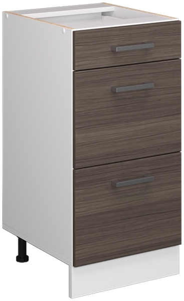 Unterschrank R-Line Grau 40 cm mit Schubladen, ohne Arbeitsplatte Vicco