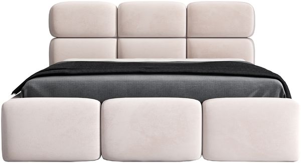 Polsterbett MAROKO 160x200 mit Matratze, Bettkasten und Lattenrost. Farbe: Beige 2 Bild 3