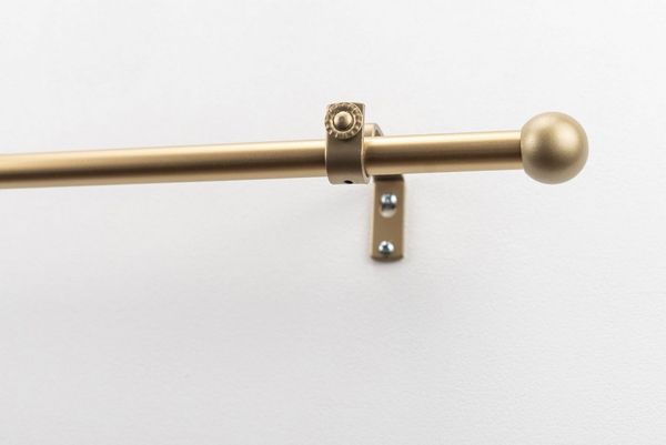 GARESA Gardinenstange BOLTI mit offenem Träger, Ø 16 mm, 1-läufig, Wunschmaßlänge, mit Bohren, verschraubt, Metall, Vorhanggarnitur, verlängerbar, Wandmontage, ohne Ringe