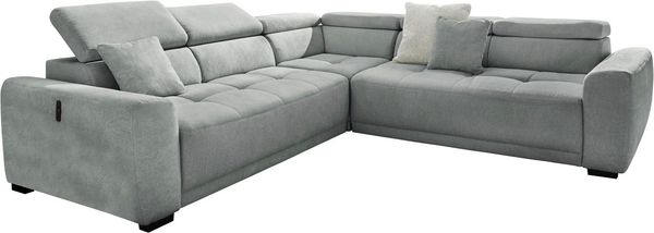 Jockenhöfer Gruppe Wohnlandschaft Monza L-Form, B: 292x292 cm, mit 30 cm elektr. Sitztiefenverstellung, 140kg Belastbarkeit je Sitz, Kopfteilverstellung & USB-Anschluss