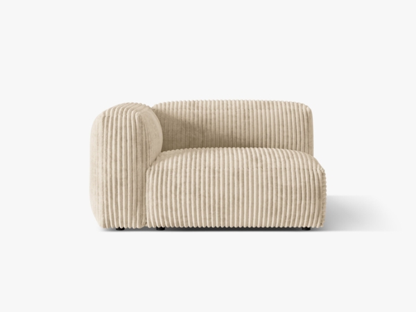 Micadoni Eckmodul Martina 1-Sitzer Links Kord Helles Beige