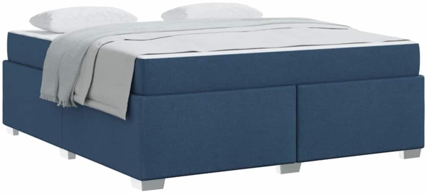 vidaXL Bettrahmen mit Matratze Blau 180 x 200 cm Stoff 3399207 Bild 2