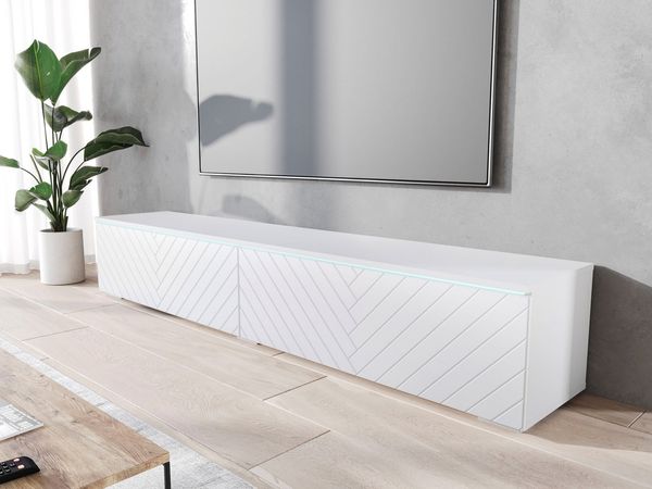 INOSIGN Lowboard Vera, wahlweise mit oder ohne Beleuchtung, gefräste MDF Front mit 3D Effekt, stehend und hängend montierbar