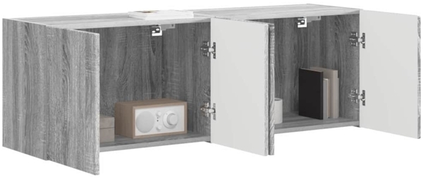 vidaXL TV-Wandschrank 2 pcs Graues Sonoma 59,5 x 31 x 40 cm 892342 Bild 2