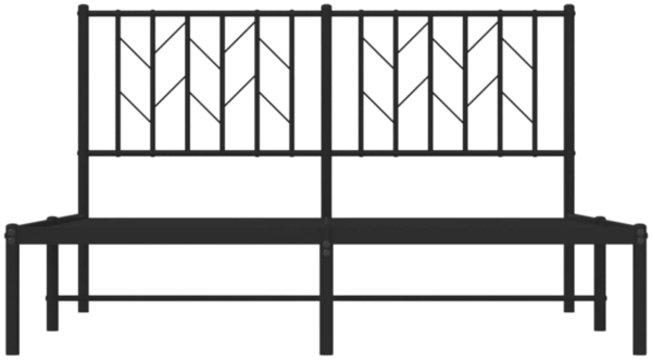 vidaXL Bettgestell mit Kopfteil Metall Schwarz 140x190 cm 374437 Bild 9