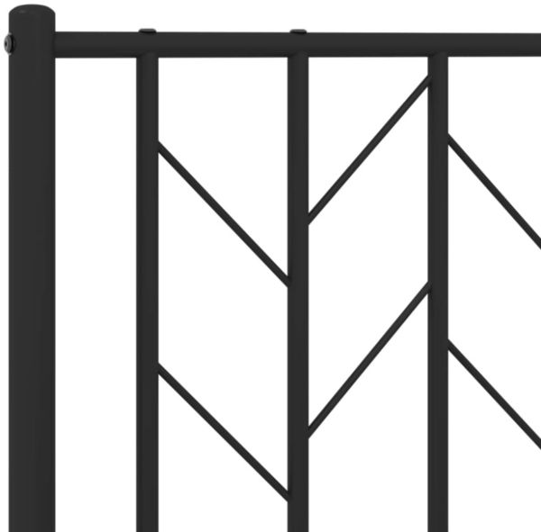 vidaXL Bettgestell mit Kopfteil Metall Schwarz 140x190 cm 374437 Bild 6