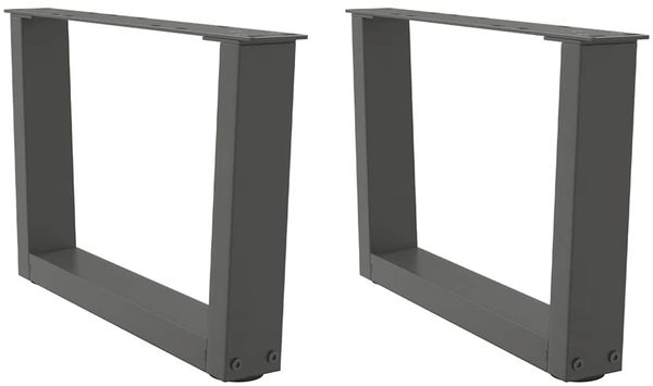 vidaXL Couchtischbeine V-Form 2 Stück Anthrazit 50x(30-31,3) cm Stahl 4012610