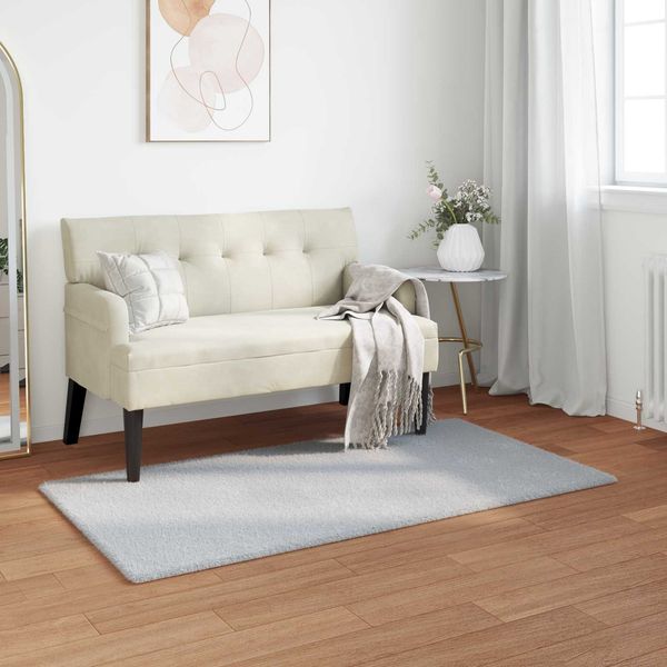 vidaXL Rutschfester Teppich aus Kunstkaninchenfell OLITE Grau 42021676