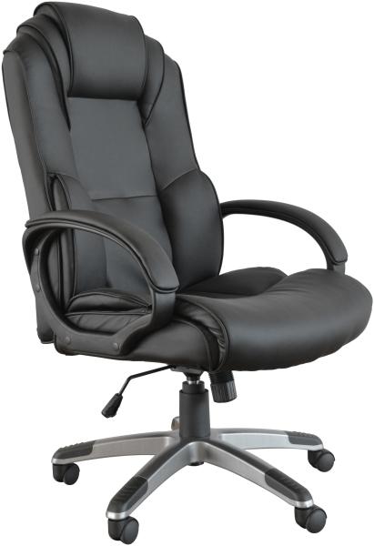 Bürostuhl >Heracles< in schwarz - 63x116x76cm (BxHxT)