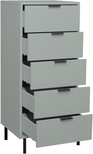 Hochkommode >Bonnie< in pine green matt lack - 51x121x45cm (BxHxT) Bild 4