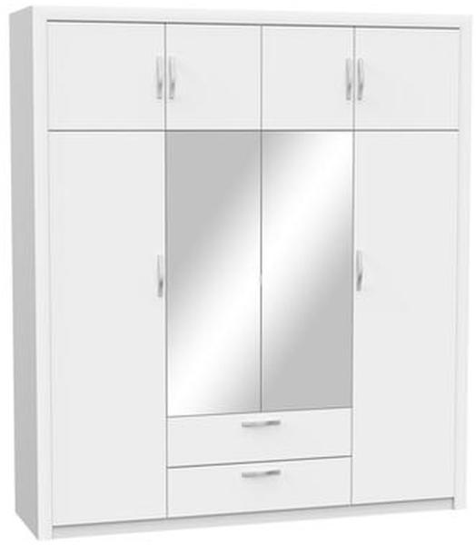 Kleiderschrank >Pluton< in Shannon Eiche aus Holzwerkstoff - 198x224x57 (BxHxT)