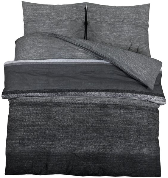 vidaXL Bettwäsche-Set Dunkelgrau 140x200 cm Baumwolle 136477 Bild 2