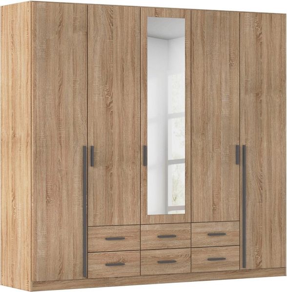 rauch Kleiderschrank Schrank Garderobe Ankleide GAMMA Breiten 91/136/181/226/271/315/360 cm (in 3 Ausstattungen BASIC/CLASSIC/PREMIUM (inkl. SOFT-CLOSE-Funktion) verschiedene Griff-Varianten, mit Spiegel TOPSELLER MADE IN GERMANY