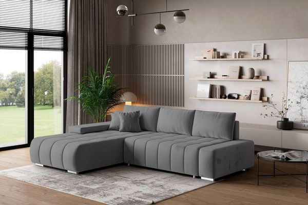 Masseno Ecksofa ALESE mit Schlaffunktion L-Form, Sofa mit Bettkasten