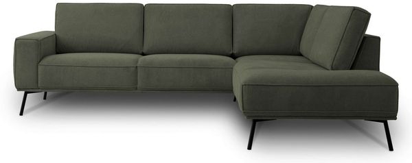 OTTO home Ecksofa Vosby, 260 cm, Chenille, mit dekorativer Kedernaht, Wellenunterfederung