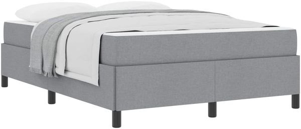vidaXL Boxspringbett Hellgrau 160 x 200 cm Stoff 3398871 Bild 2