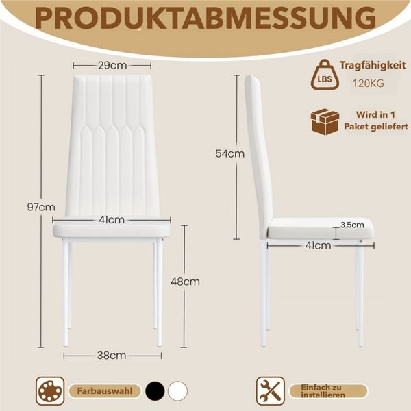 TLGREEN Esszimmerstuhl Stuhl mit hoher Rückenlehne, (6 St), für Esstisch, Esszimmer, Dining Table, Vorzimmer Möbel Set gepolstert