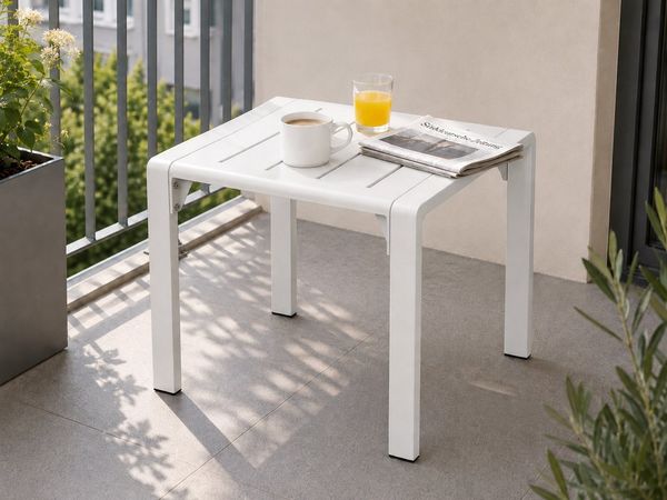 MeXo Gartenlounge-Set Lounge Gartenmöbelset Aluminium Wetterfest, (Couchtisch, 1-tlg, 44 x 44 x 41 cm), wetterfest Gartentisch für 1-2 Personen