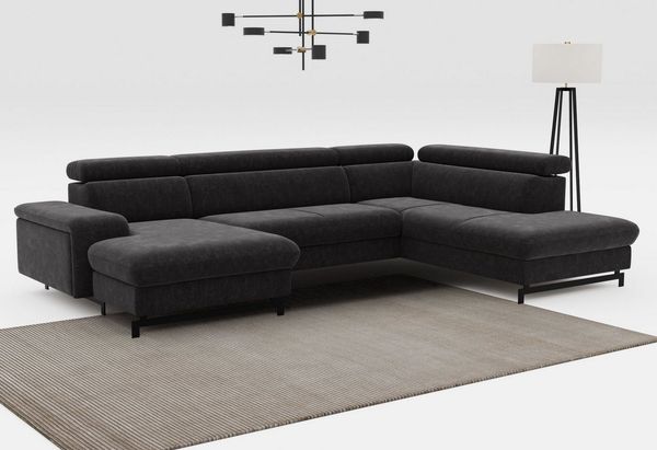 COTTA Wohnlandschaft Emma U-Form, B: 328 cm, mit Kopfteilverstellung, optional Bettfunktion & Bettkasten